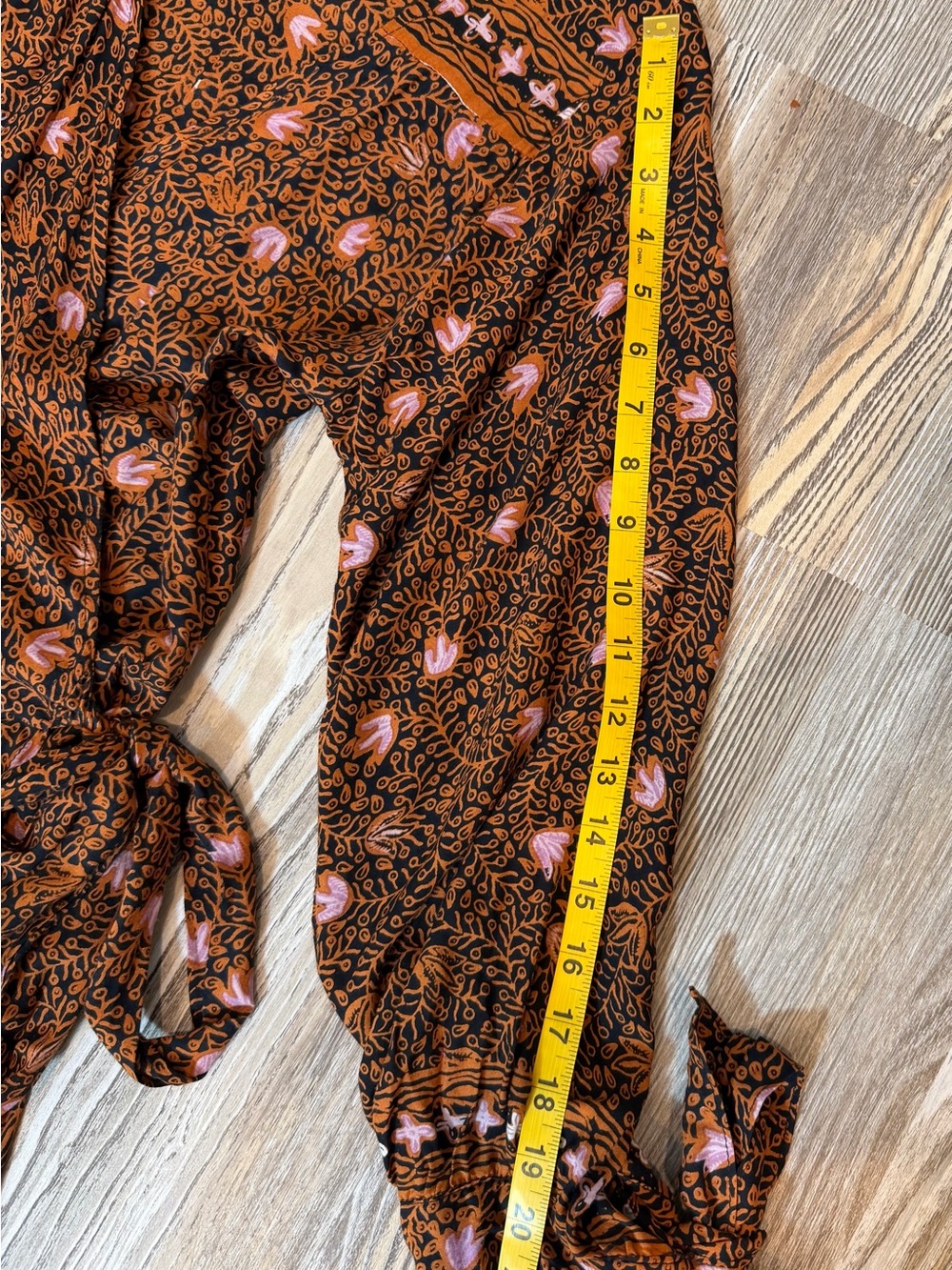 Natalie Martin Kate Handmade Rayon Floral Wrap Maxi Dress Boho Brown Pink Small - Picture 13 of 14